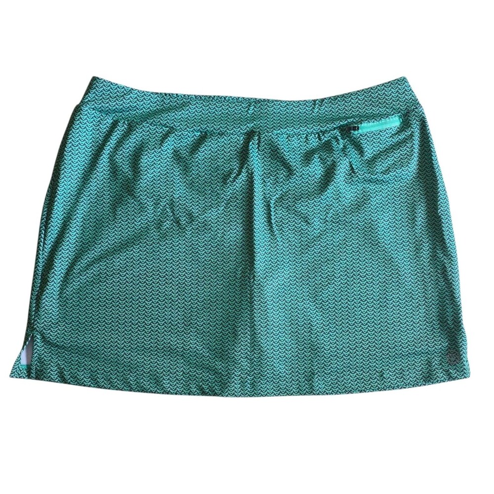 Be Inspired Athleisure Skort Women's Size  2X Golf Tennis Geometric Aqua Teal